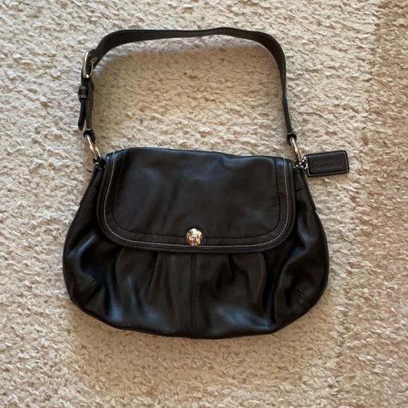 Coach Handbags - Black leather Coach Shoulder Bag